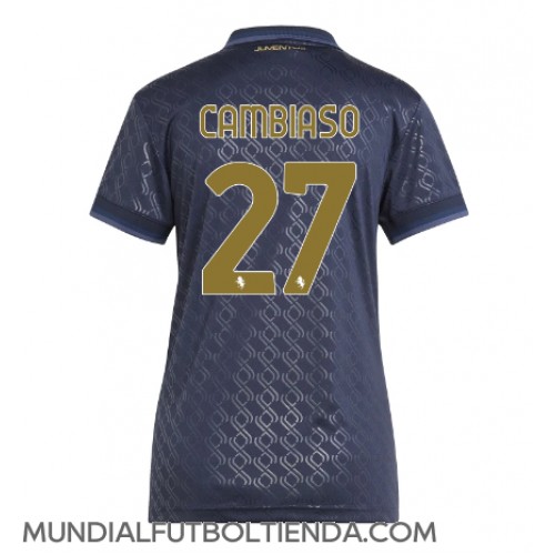 Camiseta Juventus Andrea Cambiaso #27 Tercera Equipación Replica 2024-25 para mujer mangas cortas